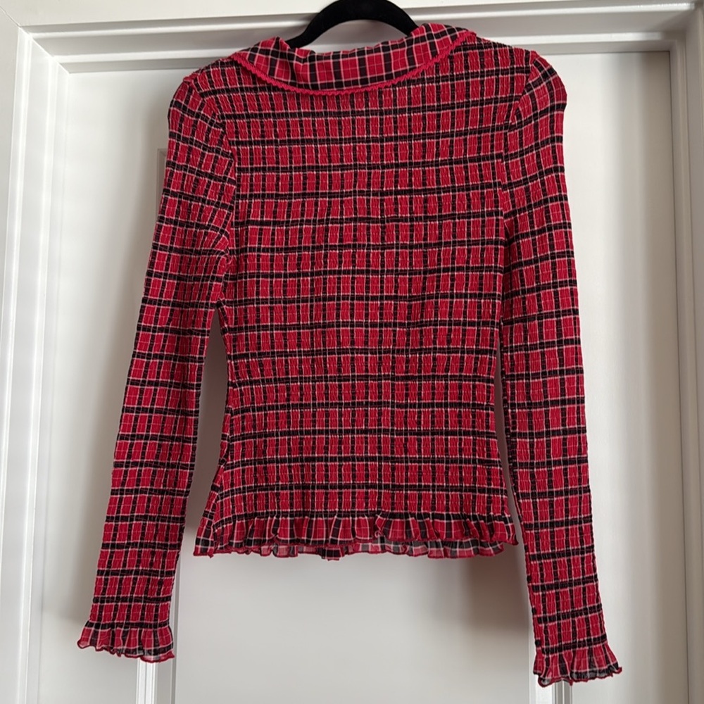 Free People Caught a Feeling Top | Size Small | Red Combo - Picture 3 of 8